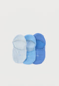 Calvin Klein Underwear WOMEN FOOTIE 3 PACK - Invisible socks - sky blue