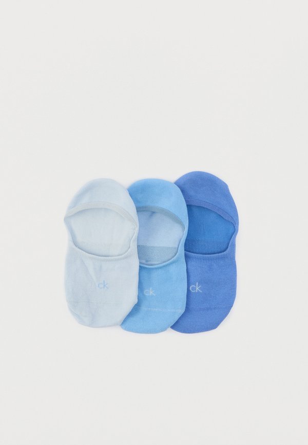 Calvin Klein Underwear WOMEN FOOTIE 3 PACK - Invisible socks - sky blue