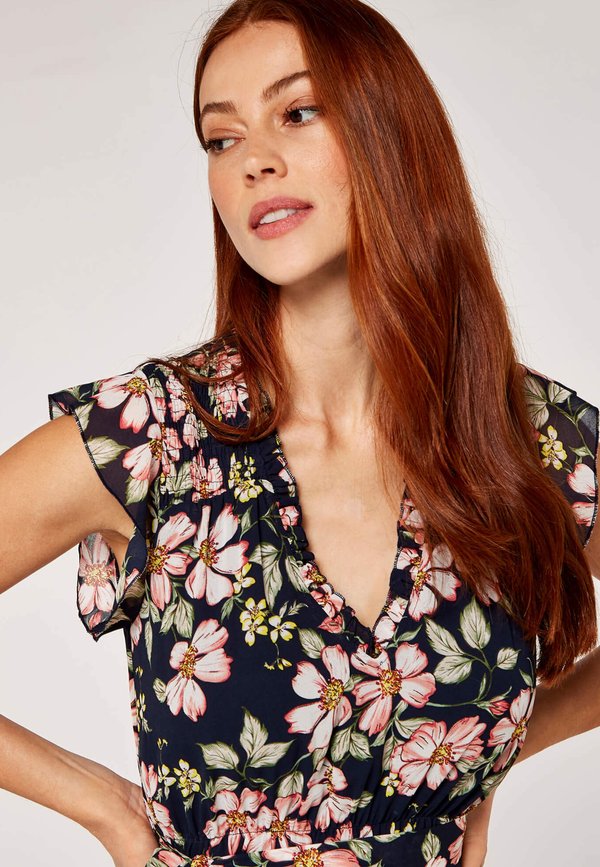 Apricot SMOCK DET SOFT FLORAL