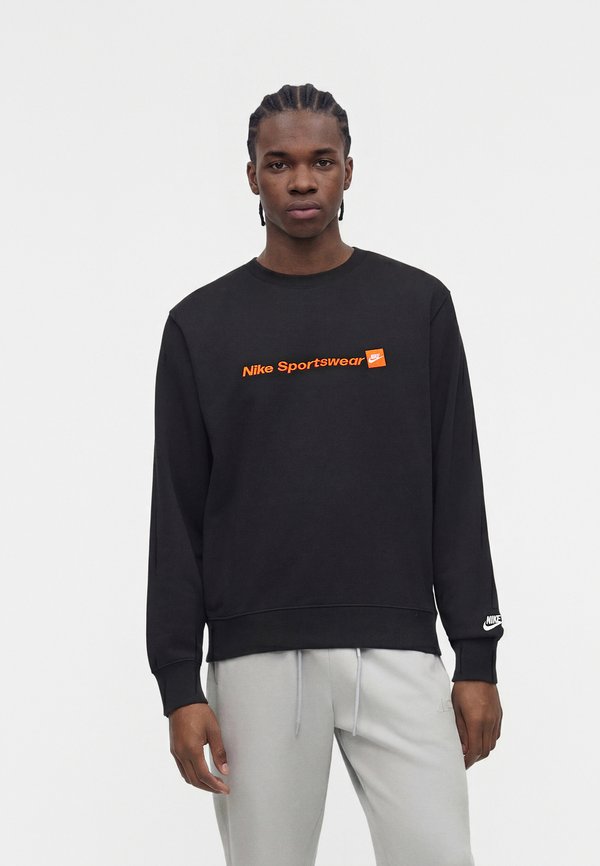 Nike Sportswear CLUB CREW PLAY - Sweatshirt - black/white