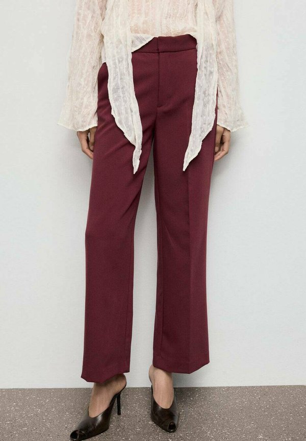 Mango Trousers - dark red