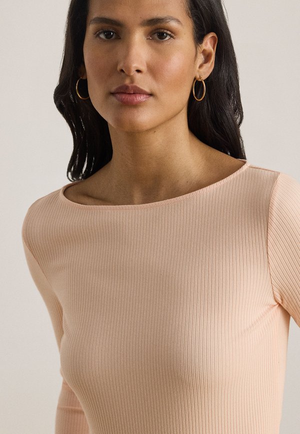 Lauren Ralph Lauren RIB-KNIT COTTON-BLEND BOATNECK TEE