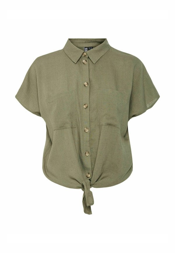 Pieces Short sleeved PCPIA LINEN BLEND