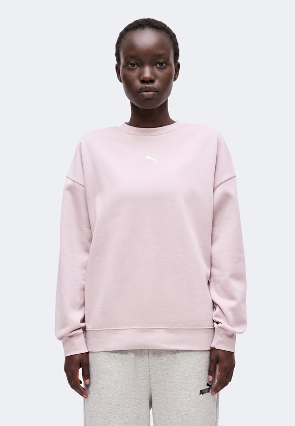 Puma ESS OVERSIZED CREW FL - Sweatshirt - misty pink