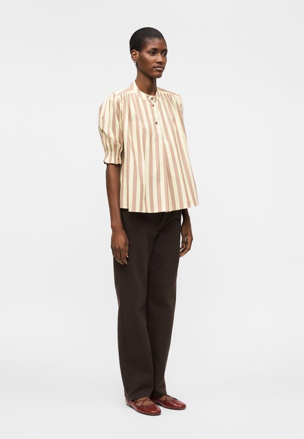 Stine Goya SOFT STRIPED EMBROIDERY SMOCKED GATHERED