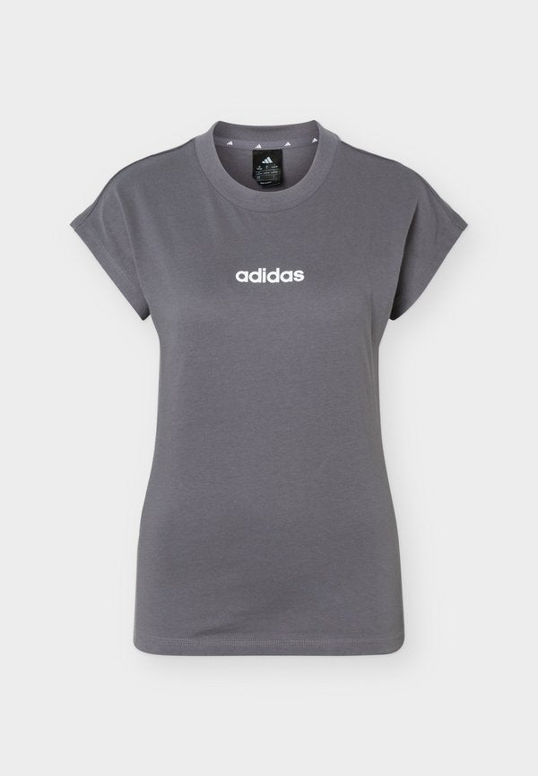 adidas Sportswear ESSENTIALS LINEAR - Basic T-shirt - grey strata/white