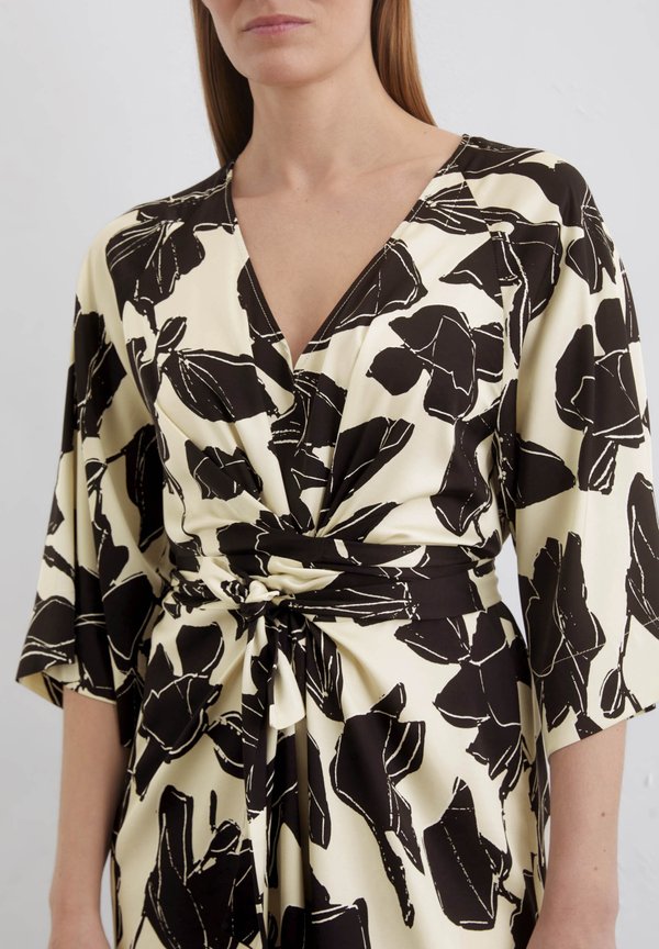 Marc O'Polo WRAP-STYLE LONG LENGTH MEDIUM RAGLAN SLEEVES PRINTED