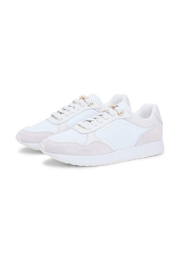 Tommy Hilfiger SUEDE MIXED TEXTURE MESH SERRATED TRAINERS