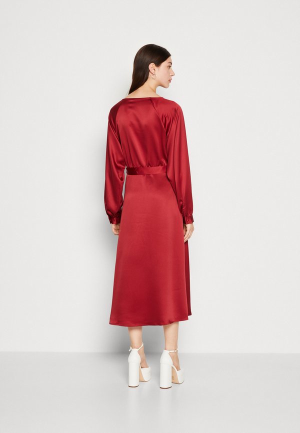 VILA VIARIEL TIE BELT MIDI DRESS