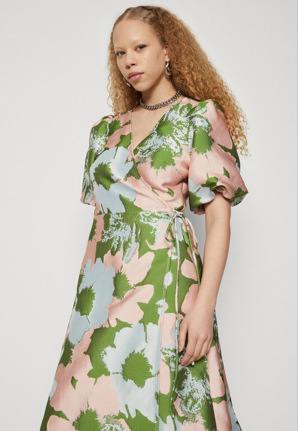 VILA VILOLLA MIDI WRAP DRESS