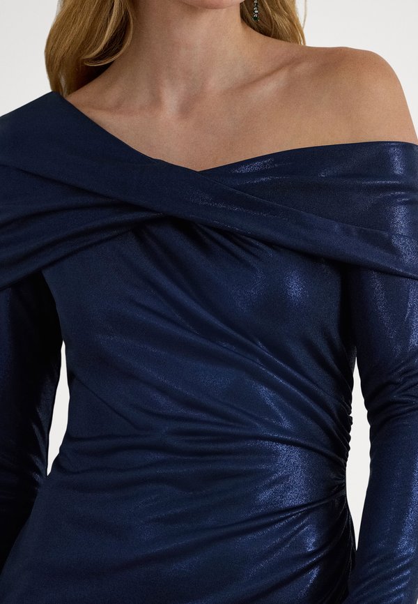 Lauren Ralph Lauren METALLIC OFF-THE-SHOULDER COCKTAIL DRESS