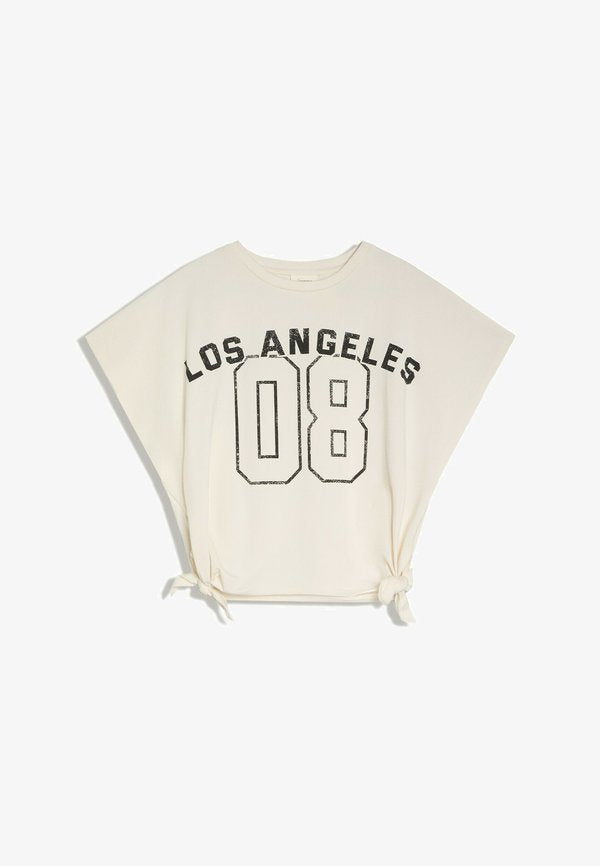 Bershka PRINT T-SHIRT - Print T-shirt - beige