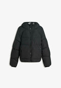Bershka WITH HOOD - PUFFER - Winter jacket - black