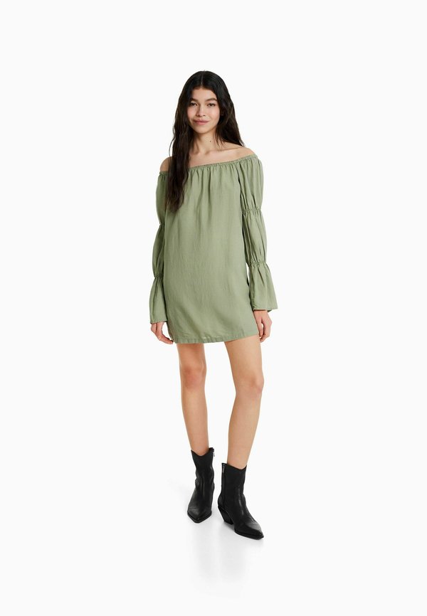 Bershka LONG SLEEVE GATHERED  MINI