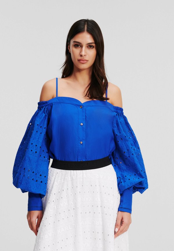 KARL LAGERFELD OFF SHOULDER EMBROIDERY