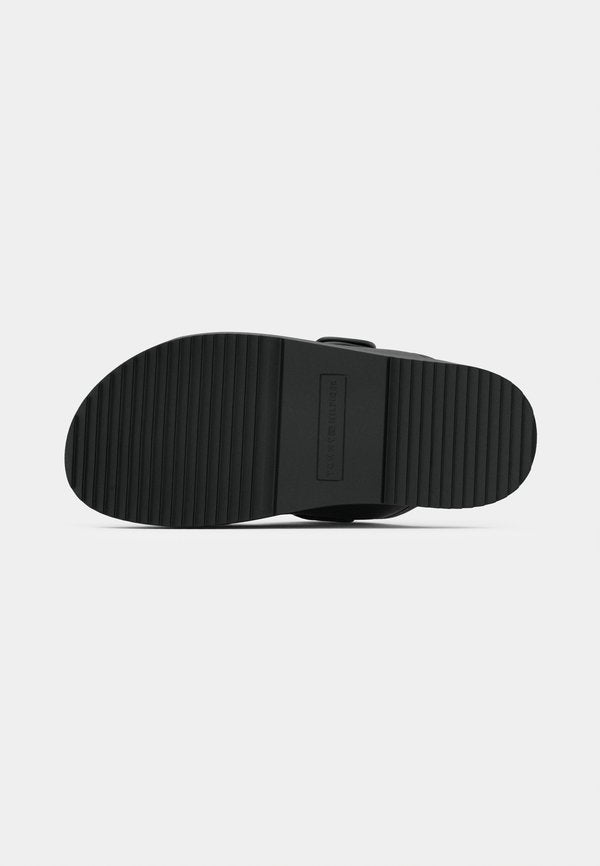 Tommy Hilfiger LEATHER TH MONOGRAM DOUBLE STRAP SANDALS
