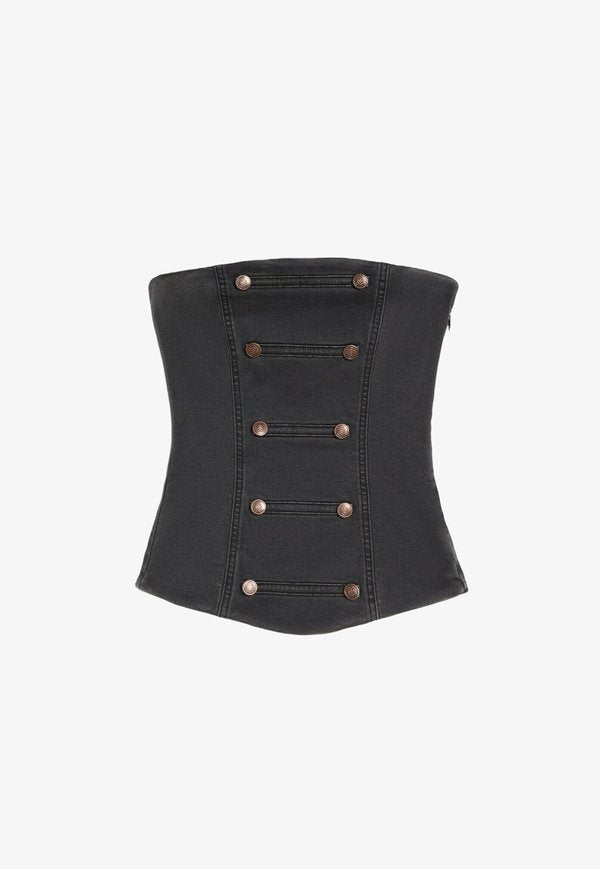 Bershka Top - dark grey