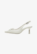 Bershka CORSET KITTEN HEEL - SHOES - Classic heels - white