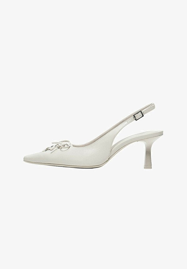 Bershka CORSET KITTEN HEEL - SHOES - Classic heels - white