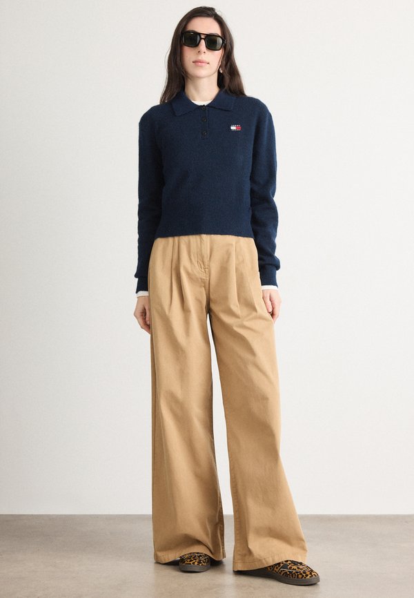 Tommy Jeans TOMMY BADGE POLO JUMPER WITH ALPACA
