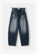 Bershka CARPENTER - Wide Leg - blue