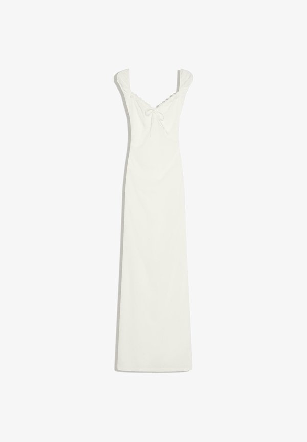 Bershka LACE CRINKLE MIDI DRESS 01250727 - Shift dress - white