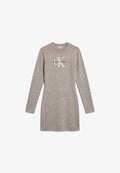 Calvin Klein Jeans LOGO MINIDRESS - Jumper dress - grey heather