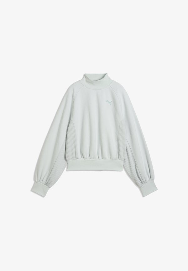 Puma HER RELAXED CREW SWEATSHIRT MIT STEHKRAGEN - Sweatshirt - créme de mint