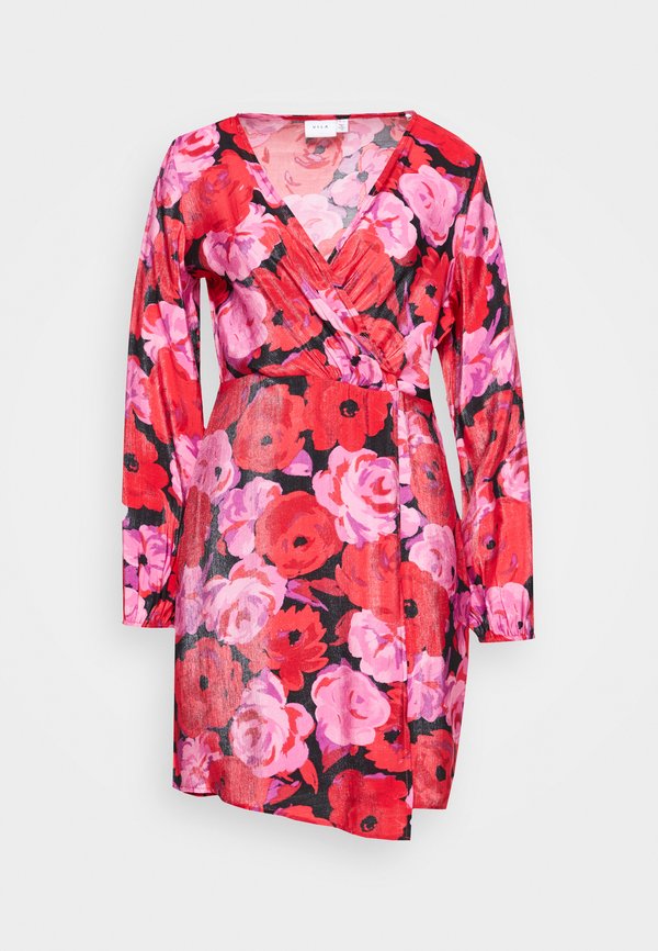 VILA VIFLORA SHORT WRAP DRESS