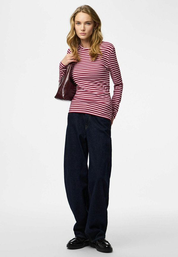 Pieces PCLAYA STRIPED LONG SLEEVED TOP