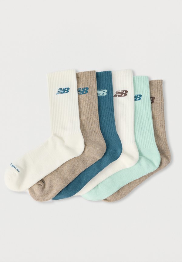 New Balance SEASONAL CREW UNISEX 6 PACK - Socks - mint/off-white/green