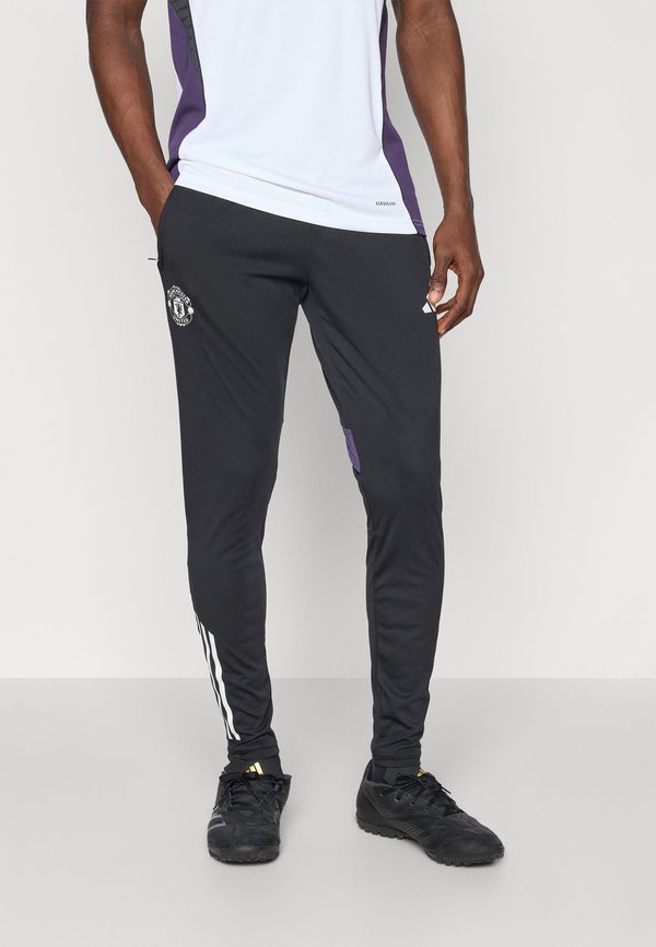 adidas Performance MANCHESTER UNITED 25/26 COMPETITION TRAINING PANTS - Club wear - black/aurora plum