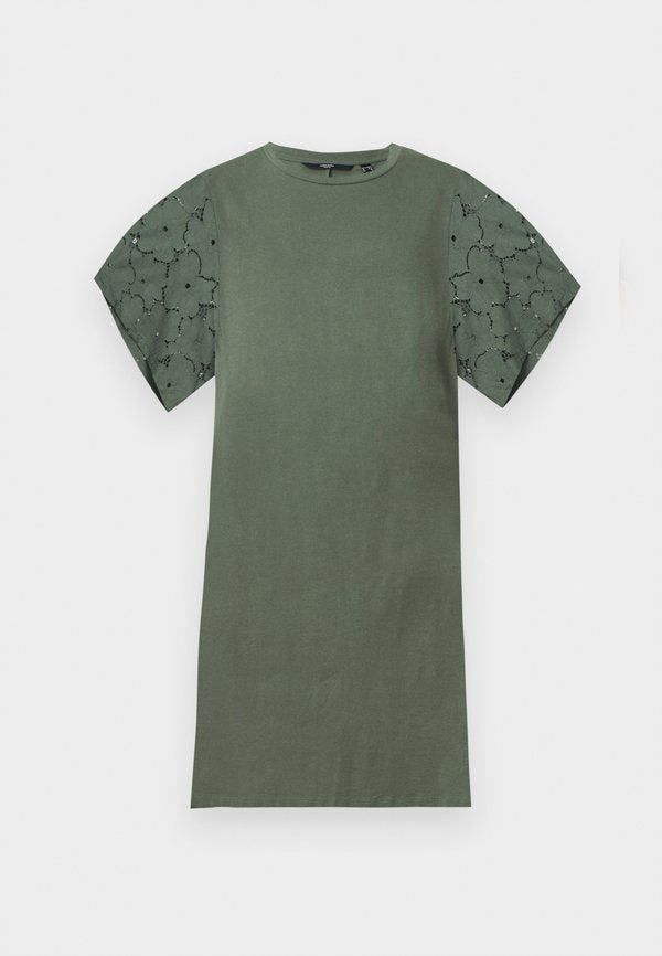Vero Moda Curve VMCVILLA O NECK SHORT DRESS