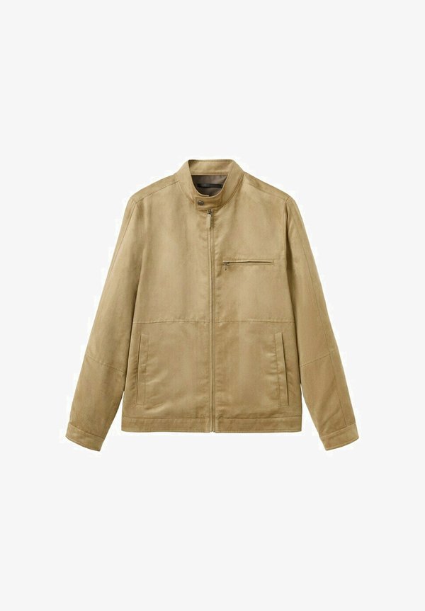 Mango Faux leather jacket - beige