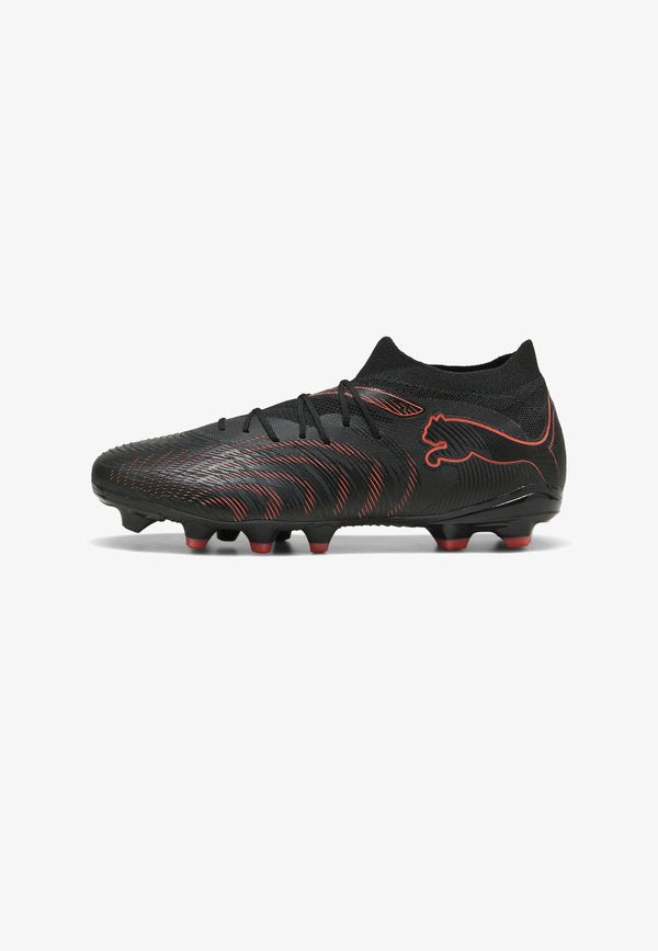 Puma FUTURE 9 MATCH FG/AG - Football boots artificial grass - black-glowing red-strong gray
