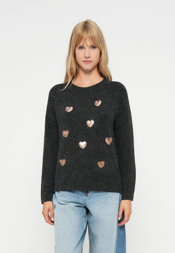 Vero Moda VMDOFFY O NECK SEQUINS PULLOVER