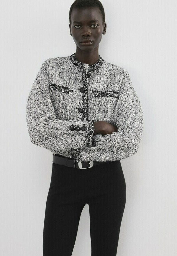 Mango Light jacket - black white