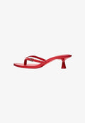 Bershka THAONG KITTEN HEEL - SANDALS - T-bar sandals - red