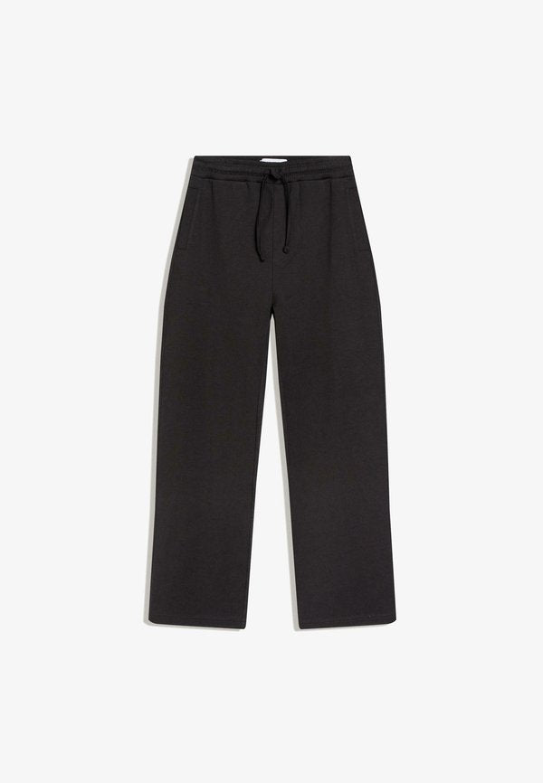 Bershka WIDE-LEG - Tracksuit bottoms - black