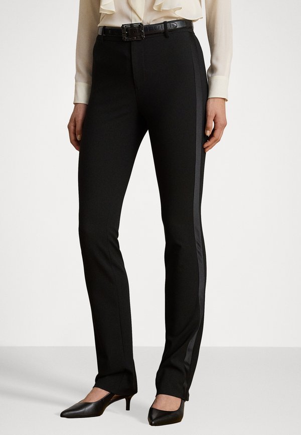 Lauren Ralph Lauren Petite SATIN-TRIM DOUBLE-FACED CREPE PANT