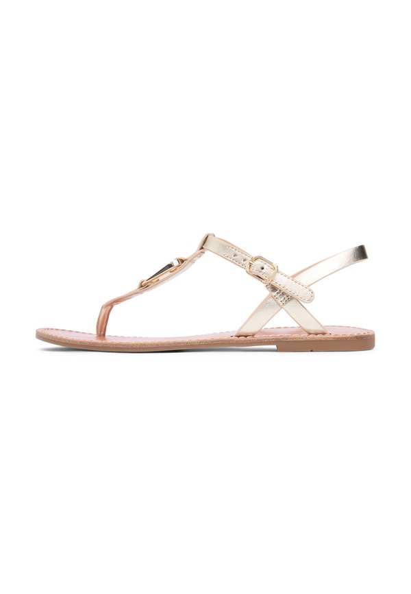 Tommy Hilfiger METALLIC LEATHER TOE POST FLAT SANDALS