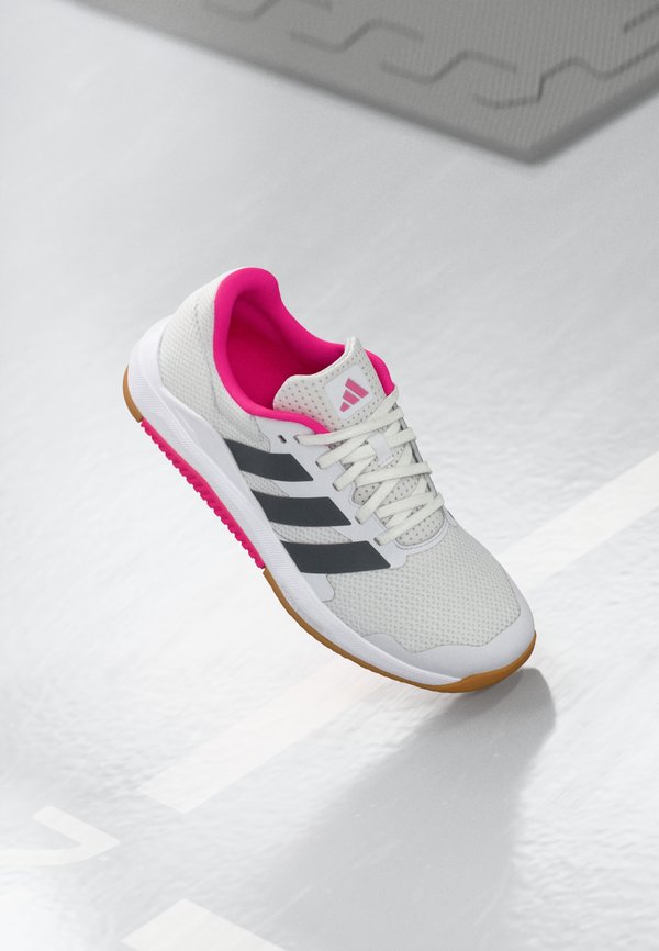 adidas Performance DS BASE - Training shoe - footwear white/grey five/shock pink