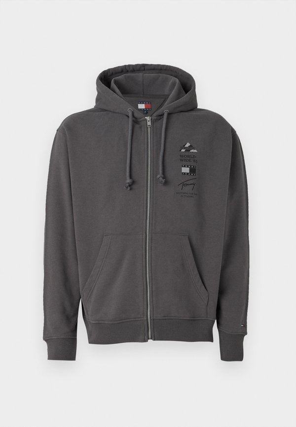 Tommy Jeans BACK GRAPHIC RELAXED TERRY ZIP-THRU HOODY
