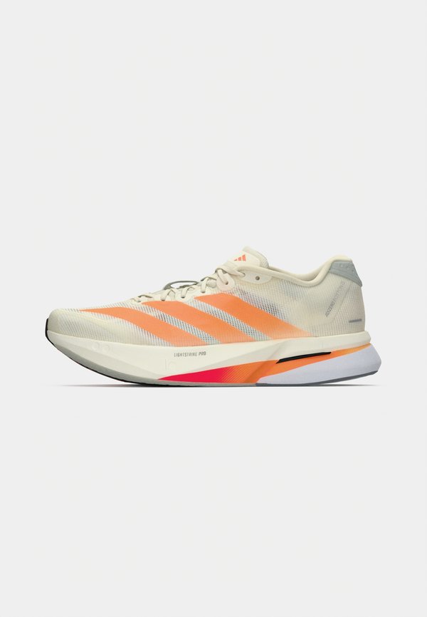 adidas Performance ADIZERO BOSTON 13 M - Road running shoes - off white/lucid orange/grey