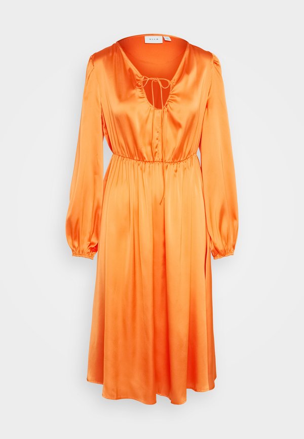 VILA VIPETIA V NECK MIDI DRESS