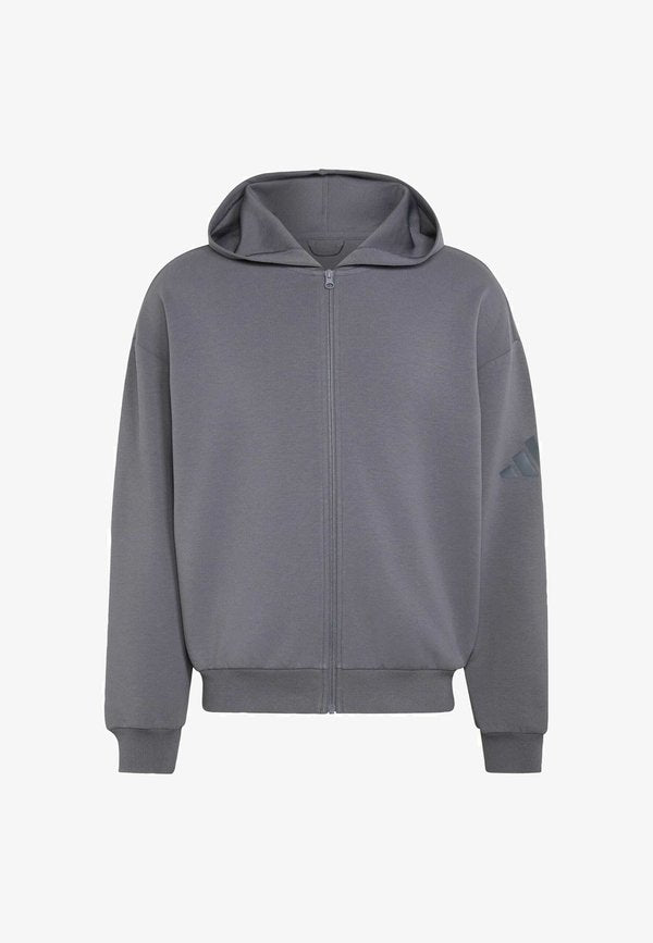 adidas Sportswear SOFT LUX FULL-ZIP HOODIE - Zip-up sweatshirt - grey five