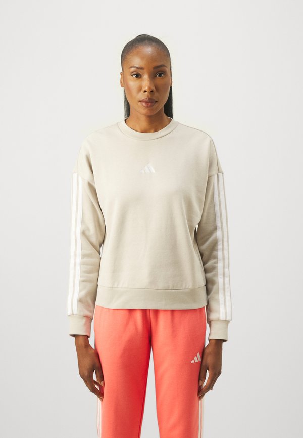 adidas Sportswear ESSENTIALS 3 STRIPES - Sweatshirt - alumina/white