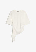 Bershka GATHERED SHORT SLEEVE - T-SHIRT 01429360 - Print T-shirt - white