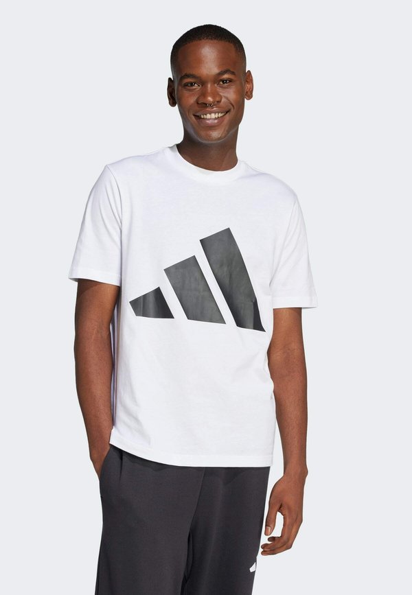 adidas Sportswear ESSENTIALS BIG LOGO SINGLE - Print T-shirt - white   black