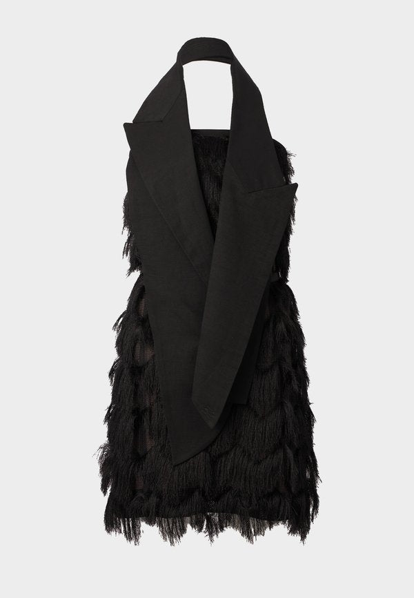 KARL LAGERFELD STUDIO TAILORED FRINGE DRESS